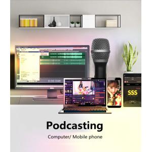 Wired Studio Condenser Microphone With Audio Interface 65dB SNR