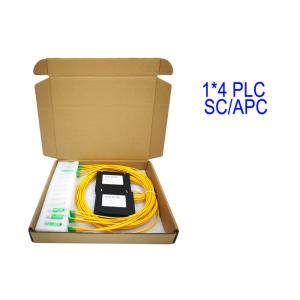 1x4 Fiber Optic PLC Splitter , FTTH ABS PLC Splitter 3.0 1260nm To 1650nm