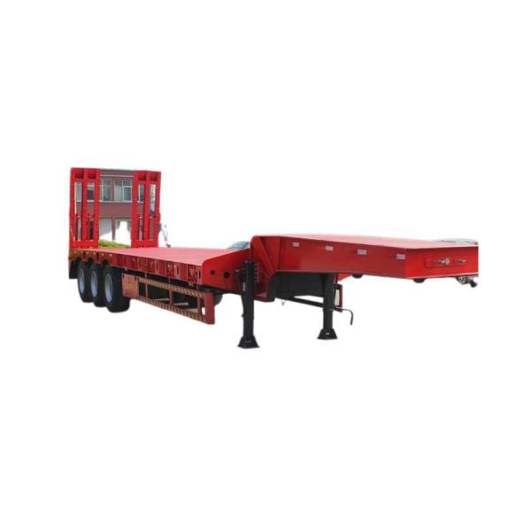 24hour Online Service Chinese Standard 60 Tons Lowbed Semi Trailer with Landing
