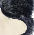Soft Plush Faux Fur Rug Low Shed Classsic Black Luxury Long Pile Shag
