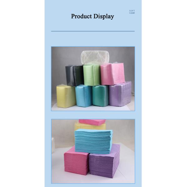 Dental bib Wood Pulp Paper With PE Film Water Non Woven Fabric Waterproof Single Use