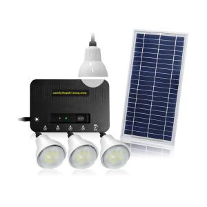 Solar Panel Size 350*460*17mm Solar Light Kits With 4pcs Led Bulbs For Grid