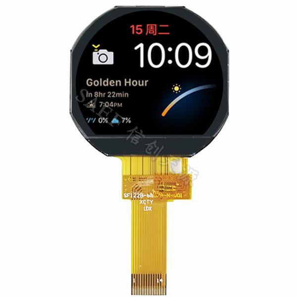 Quality 1.22" TFT LCD screen 240x204 dots round shape IPS full viewing angle SPI interface TFT LCD screen for sale
