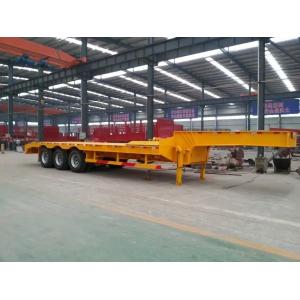 Wholesale                  Three-Axle Low-Bed Semi Trailer with Landing Gear 2 Axles 40tons Excavator Transport Gooseneck Lowboy Low Bed Lowbed Truck Semi Trailer              from china suppliers
