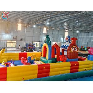 Inflatable Bouncy House Colourful Obstacle Course Inflatable Fun City Playground
