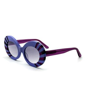 AS102 Womens Round Acetate Frame Sunglasses 100% UV Protection