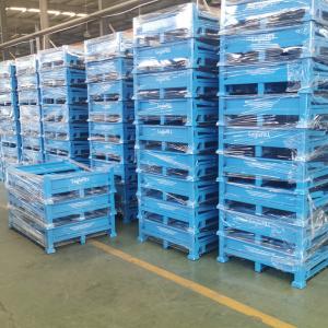 Robust Construction Grid Material Metal Pallet Crate Folding Mesh Container