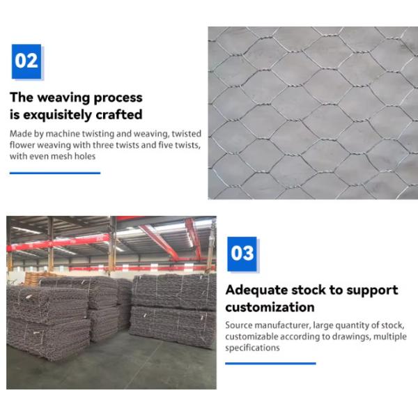 3mx1mx1m Galfan Gabion Wire Mesh 60x80mm For Flood Coastal Defense Projects