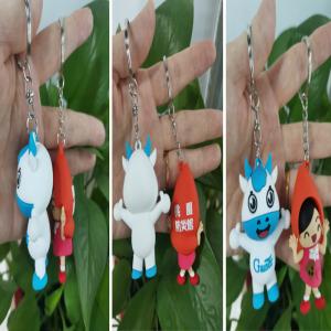 Wholesale PMS Flexible Soft Pvc Keychain Flat Backing Pantone Three Dimensional from china suppliers