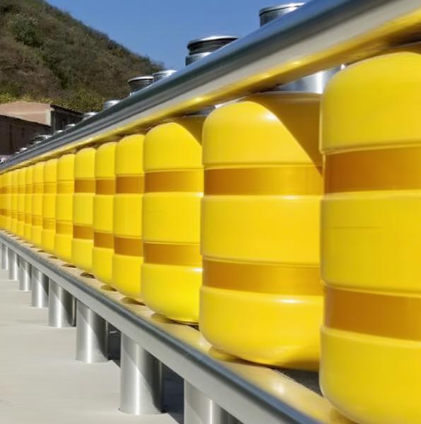 ROADSAFE Barrier High-Strength Rotating Roller Guardrail – Impact Absorbing