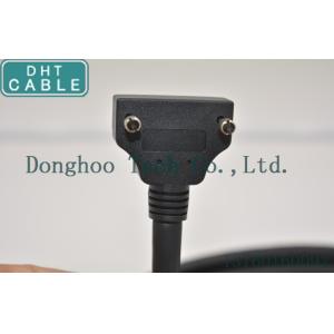 Right Angle Camera Link Cable MDR Overmolding Black Color With Screw Locking