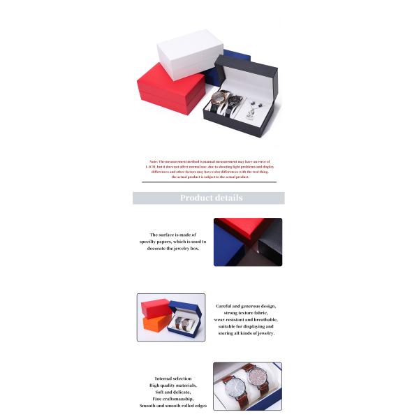 Multi Function Dual Pack Hard Paper Watch Box DustProof Luxury Packaging Case