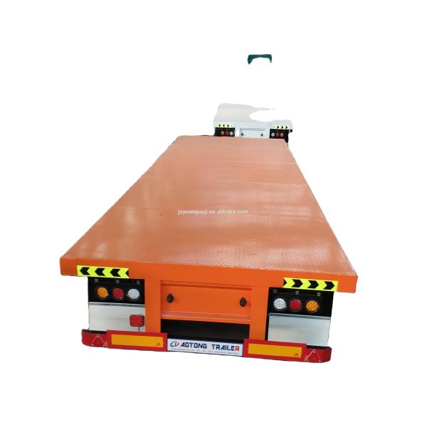 3 Axle 40FT Flatbed Semi Trailer with 2''/3.5'' Bolt Type Kin Pin and 12R22.5