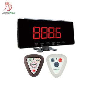 Wireless Table Call service button with display receiver system