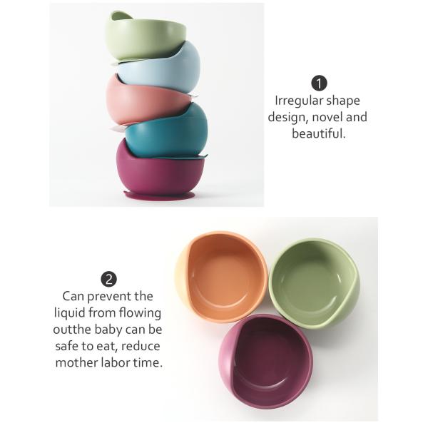 Eco Friendly Silicone Bowl Set Round Shape For Family Travel OEM