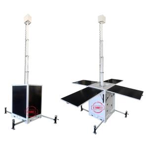 Portable Solar Powered Cube Tower With 4G Camera For Temporary Homework Site