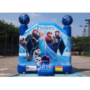 Commercial Grade Kids Frozen Inflatable Bounce Houses With Pillars inside