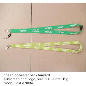 Wholesale China factory wholesale flat polyester neck lanyards, OEM polyester screen print lanyards from china suppliers