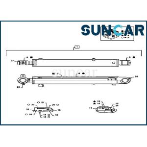 Wholesale PS01V00003R300 Bucket Cylinder Piston Seal Repair Kit For CX55B Excavator CASE Equipment Parts from china suppliers