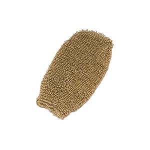 China Natural Brown Ramie Hemp Exfoliating Bath Mitt  For Body Cleaning on sale