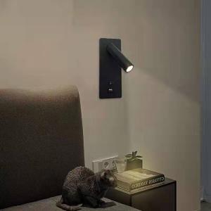 Modern minimalist 5V USB adjustable bedside wall lamp hotel headboard reading