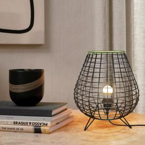 Bedroom bedside lamp Chinese style tea room atmosphere lamp bamboo rattan table