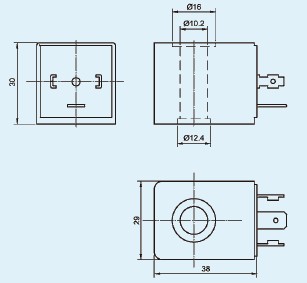 IP65 10mm solenoid Connection type: Screw/Spade Color: Purple For Turbo pulse jet valves
