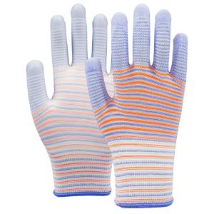 Wholesale 13 Gauge Polyester PU Palm Coated Gloves With Zebra Design from china suppliers