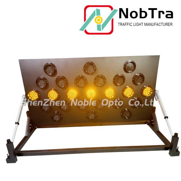 Solar Battery LED Arrow Sign Board with 25 Amber LEDs for Vehicle or Trailer Mount
