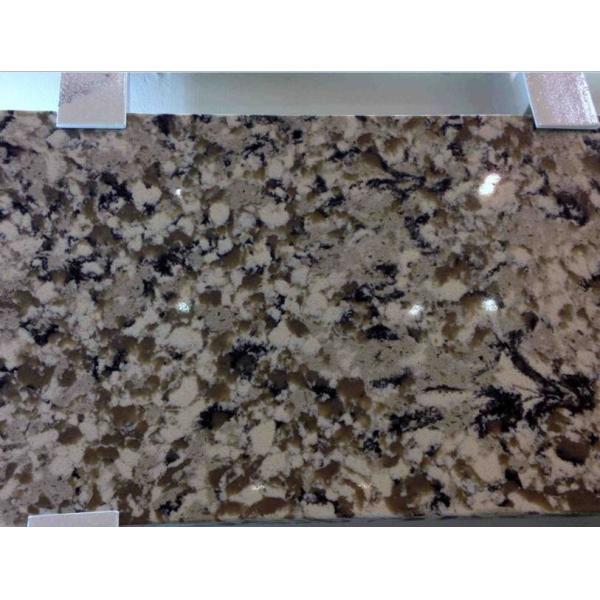 Natural Quartz Stone Floor Tiles , Quartz Tiles For Kitchen Countertops / Table