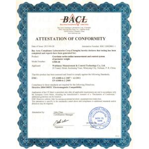 WalthMac Measurement&Control Technology Co., Ltd. Certifications