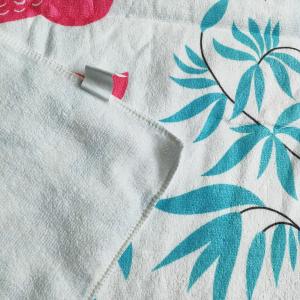 digital printed logo surf hooded poncho towel with pocket