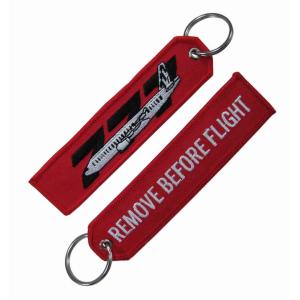 Twill Embroidered Keychain Shrink Proof Merrowed Border Customized Logo
