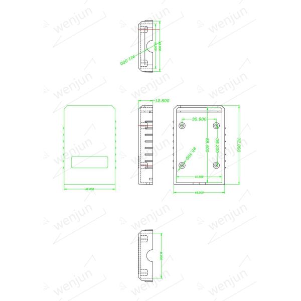 High Quality OBDII ELM327 Housing With Outlet Hole OBD2 Assembly Type Female Plug
