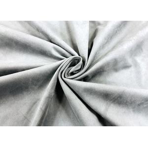 Synthetic 100% Polyester Suede Fabric For Furniture Light Stone Grey 290GSM