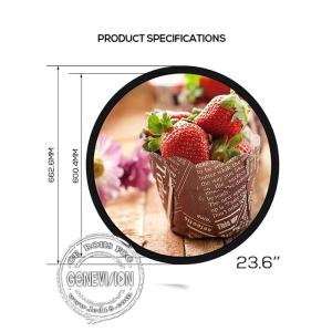 23.6 Inch Circular Touch Screen Kiosk , HD Round Circular TV Advertising Screen