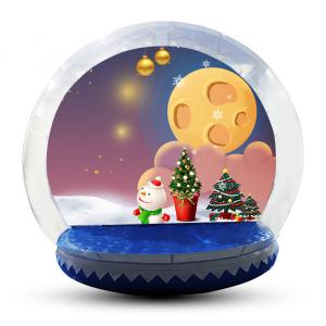 Transparent Inflatable Human Snow Globe Photo Booth With Blower EN71