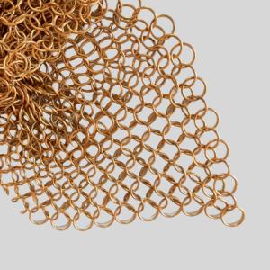 Wholesale Copper Fireplace Screen 10mm 11mm 12mm Ringmesh Chainmail With Brass Wire / Copper Wire from china suppliers