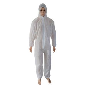 China Personal Safety Hooded Disposable Coveralls , Breathable Disposable Protective Suit on sale