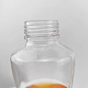 Acid Etch Unique Design 375ml Clear Glass Wine Bottle Irregular Cylindrical