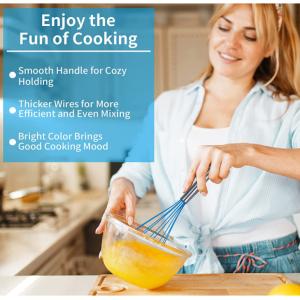 Blue Silicone Egg Beater Wire Whisk Odorless Nonremain CIQ Approved
