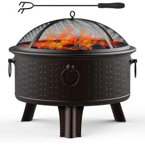 Backyard Garden Stove Charcoal Barbeque Pits With Spark Screen Cover