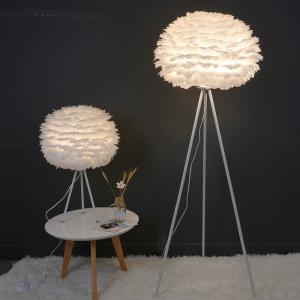 LED floor lamp modern tripod white feather floor lamp living room reading lamp