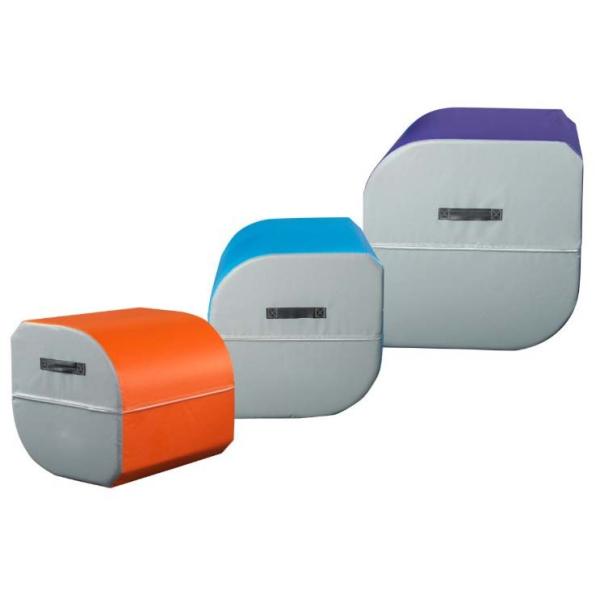 Quality Gymnastics Training Equipment  boulder  Back Shape  Handspring Mats Can Be Referred To As Pac Man Mats  For Educational for sale