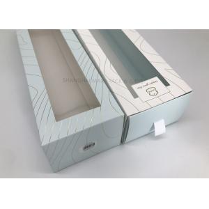 5×13×4 / 5x5x5 Branded Gift Boxes , Paper Drawer Style Gift Box With PVC Window