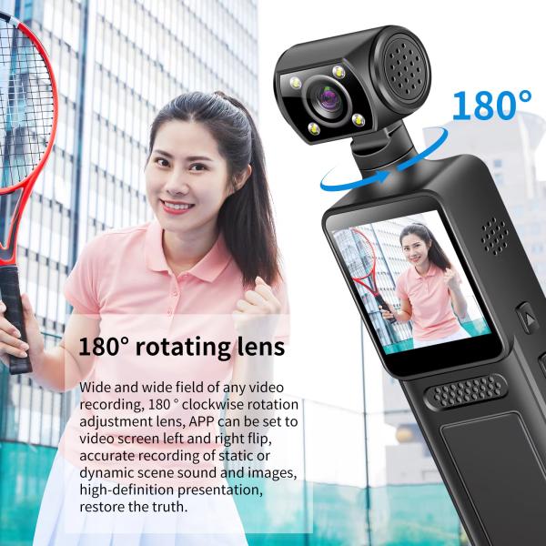 1.3-inch 4K high definition sports digital 180 degrees mini pocket camera M12
