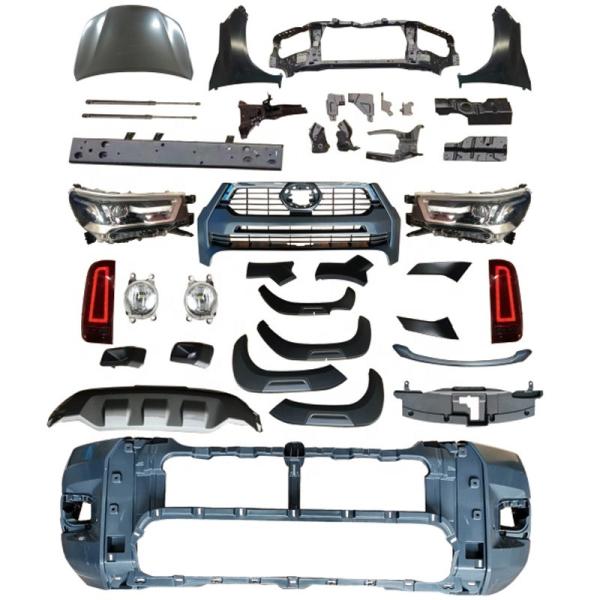 Front Rear Bumper Car Body Kit For Toyota Hilux Vigo 05-14 Upgrade To 2021 Rocco