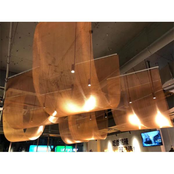 Interior Decorative Architectural Metal Mesh Curtain Screen OEM