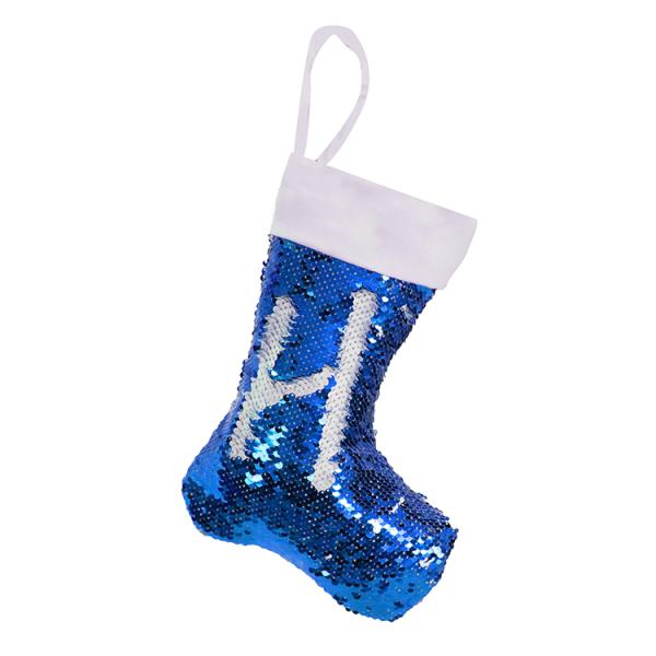 Sublimation Custom Printing Christmas Decoration Flip Sequins Sock hanging christmas socks