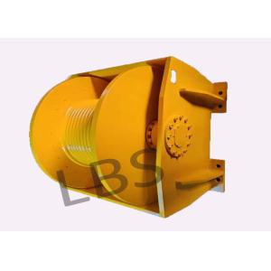 LBS Hydraulic Drive Tower Crane Winch Yellow For Lifting Object